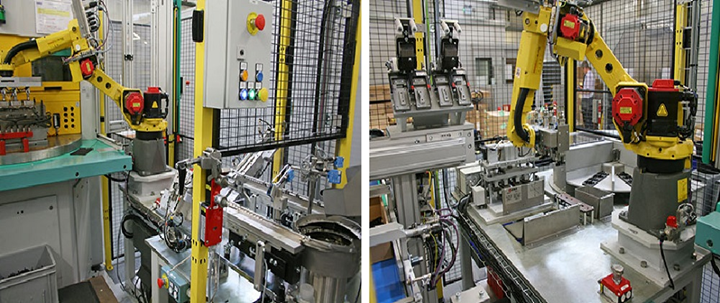 Pictorial representation showing the automated injection molding unit